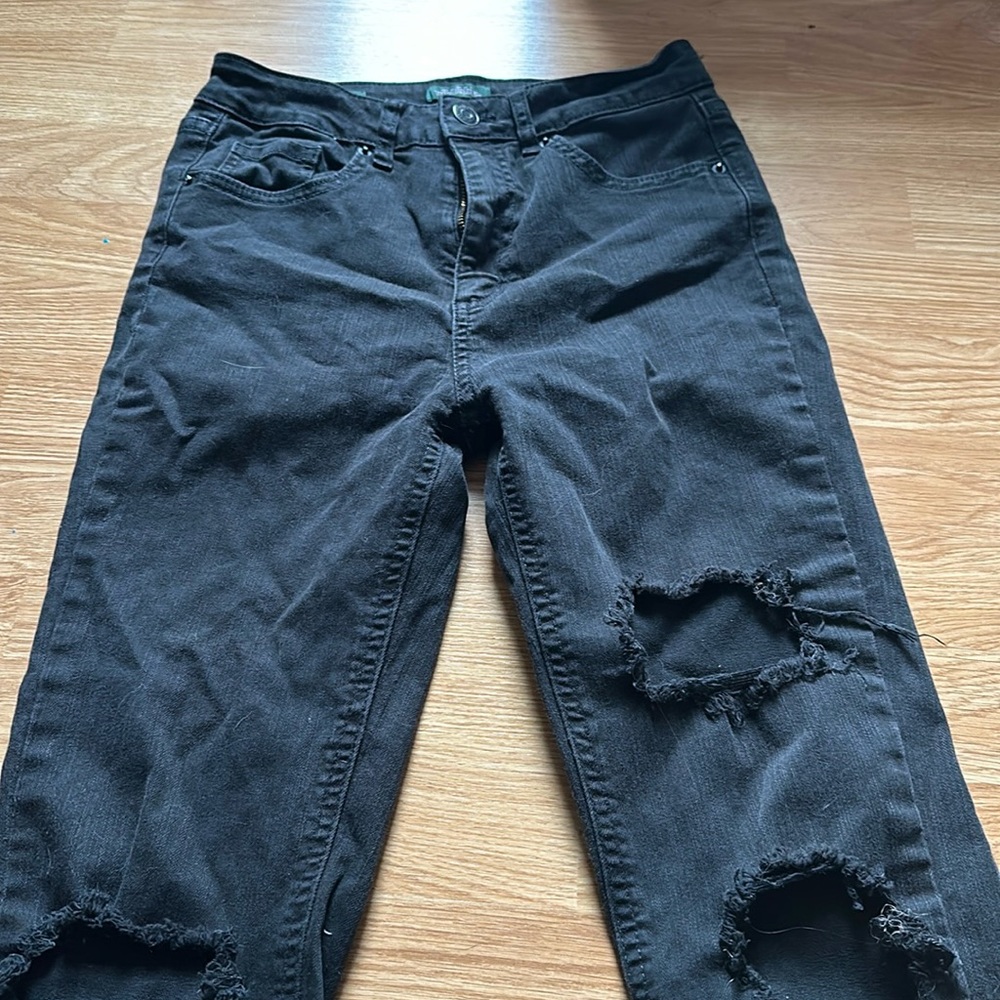 black highrise skinny jeans